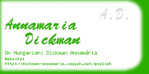 annamaria dickman business card